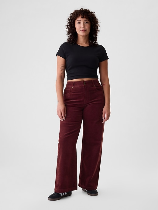 High Rise Corduroy Stride Wide-Leg Pants High Rise Corduroy Stride Wide-Leg Pants