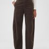 High Rise Corduroy Tapered Ankle Trousers