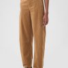 High Rise Corduroy Tapered Ankle Trousers
