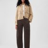 High Rise Corduroy Tapered Ankle Trousers