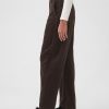 High Rise Corduroy Tapered Ankle Trousers