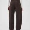 High Rise Corduroy Tapered Ankle Trousers