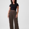 High Rise Corduroy Tapered Ankle Trousers