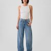 High Rise Crossover Barrel Jeans