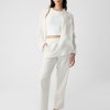 High Rise Linen-Cotton Pull-On Pants