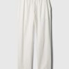 High Rise Linen-Cotton Pull-On Pants