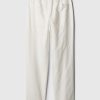 High Rise Linen-Cotton Pull-On Pants