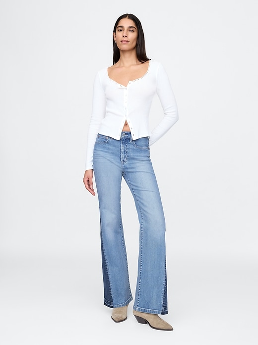 High Rise Patched ’70s Flare Jeans High Rise Patched ’70s Flare Jeans