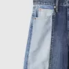 High Rise Patchwork Barrel Jeans