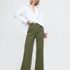High Rise Stride Wide-Leg Ankle Khakis