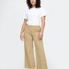 High Rise Stride Wide-Leg Ankle Khakis