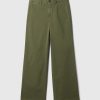 High Rise Stride Wide-Leg Ankle Khakis