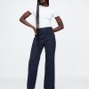 High Rise Stride Wide-Leg Ankle Khakis