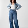 High Rise Stride Wide-Leg Jeans