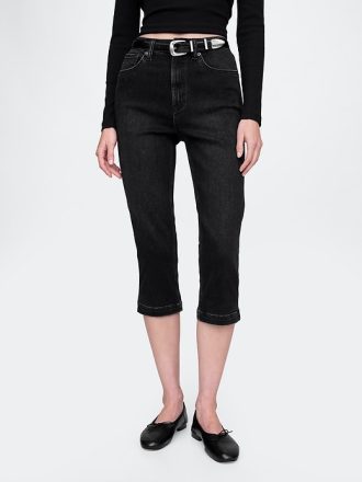 High Rise True Skinny Capri Jeans