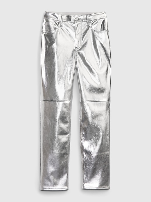 High Rise Vegan Leather Cheeky Straight Pants High Rise Vegan Leather Cheeky Straight Pants