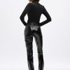 High Rise Vegan Patent Leather Vintage Slim Pants