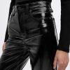 High Rise Vegan Patent Leather Vintage Slim Pants