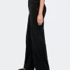 High Rise Velvet Straight Pants