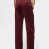 High Rise Velvet Straight Pants