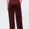 High Rise Velvet Straight Pants