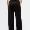 High Rise Velvet Straight Pants