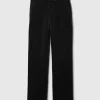 High Rise Velvet Straight Pants