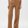 High Stride Wide-Leg Ankle Khakis