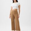 High Stride Wide-Leg Ankle Khakis