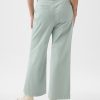 High Stride Wide-Leg Ankle Khakis
