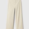 High Stride Wide-Leg Ankle Khakis