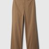 High Stride Wide-Leg Ankle Khakis