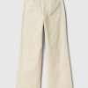 High Stride Wide-Leg Ankle Khakis