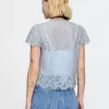 Lace Cap Sleeve Top