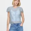 Lace Cap Sleeve Top