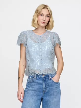 Lace Cap Sleeve Top