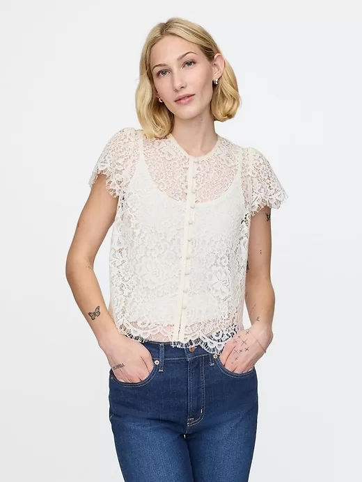 Lace Cap Sleeve Top Lace Cap Sleeve Top