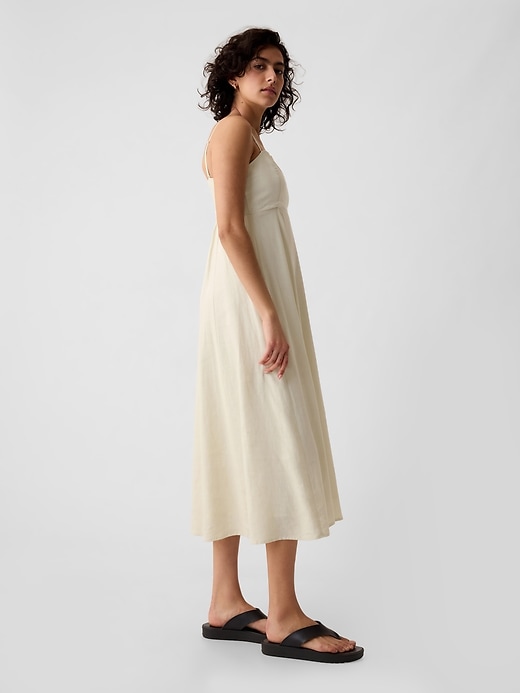Linen-Blend Midi Dress Linen-Blend Midi Dress