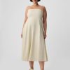 Linen-Blend Midi Dress Linen-Blend Midi Dress