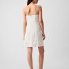 Linen-Blend Mini Dress