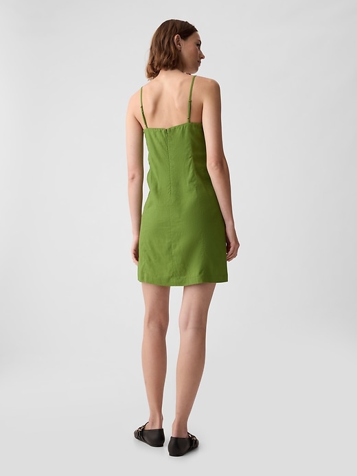 Linen-Blend Mini Dress Linen-Blend Mini Dress