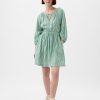 Linen-Blend Mini Dress