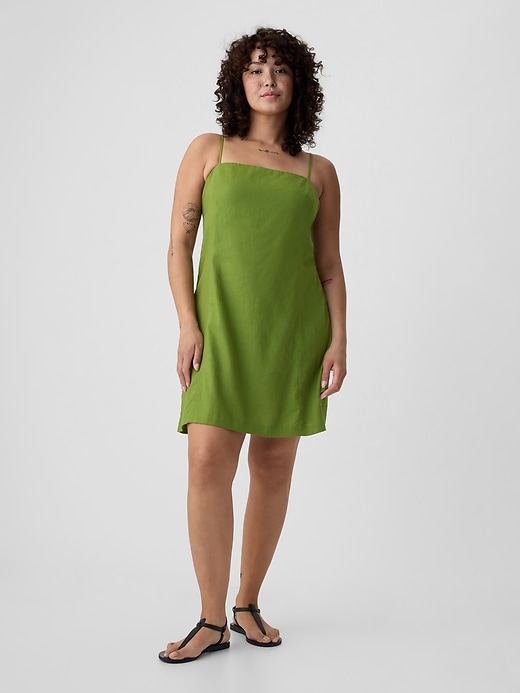 Linen-Blend Mini Dress Linen-Blend Mini Dress