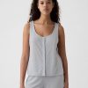 Linen-Blend PJ Tank Top