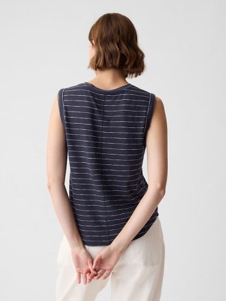 Linen-Blend Tank Top