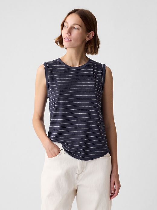 Linen-Blend Tank Top Linen-Blend Tank Top