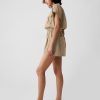 Linen-Blend Utility Romper