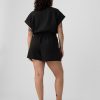 Linen-Blend Utility Romper