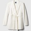 Linen-Cotton Belted Blazer