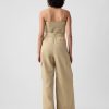 Linen-Cotton Cargo Jumpsuit
